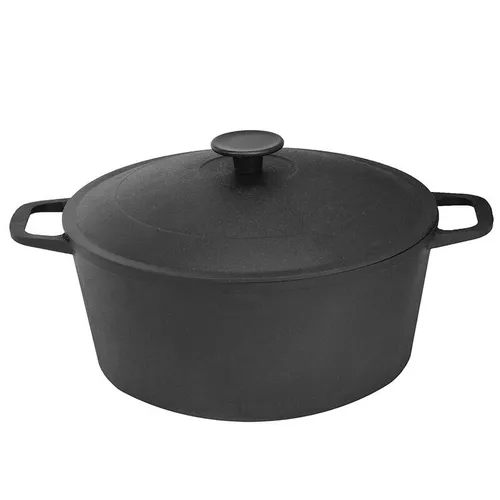 Gusseisen Kochtopf mit Deckel 3 Liter Kazan - Brat- & Grillpfannen, kratzfester Kochtopf ideal für Induktion, perfekt für schmackhafte Schmorgerichte und Brotbacken.