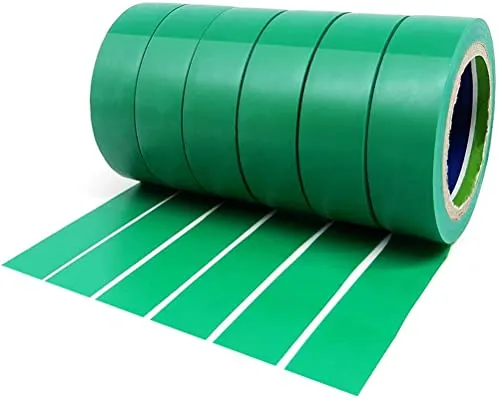 YTBUBOR Isolierband, 6 Rollen 17mm x 9m Isolierband Grün, Wasserdicht Elektrisches Klebeband PVC Selbstklebendes Klebeband für Isolieren, Reparieren, Bündeln von Kabeln