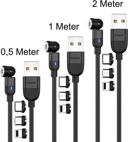 SOONTEC Magnet Ladekabel 3er Set