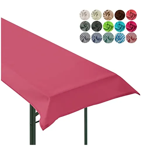 heimtexland ® Tischdecke Bierzeltgarnitur Biertischdecke Garten Tischdeko Party Event Dekoration Typ861 Beere 90x240 cm