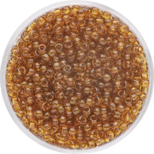 Glorex Rocailles Perlen 2,6 mm 17 g hellbraun Schmuckbasteln