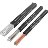 STAHLWERK Schweißstäbe Set ER70S-G3, ER307Si & ER4043Si5 - Schweiß-Zubehör für WIG-Schweißen, inklusive 3 hochlegierten Schweißstäben für Stahl, Edelstahl und Aluminium in praktischer Aufbewahrungsbox. Hohe Qualität und herausragende Beherrschbarkeit für präzise Schweißarbeiten.