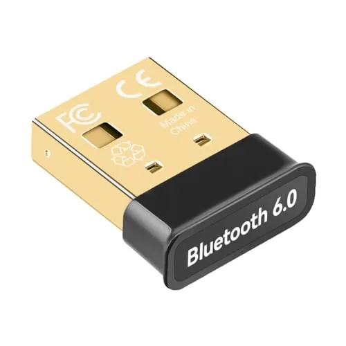 Jnchdghwa USB-Bluetooth-Adapter, Bluetooth 6.0-Dongle für PC, USB-Bluetooth-Sender/Empfänger für Tastatur/Maus