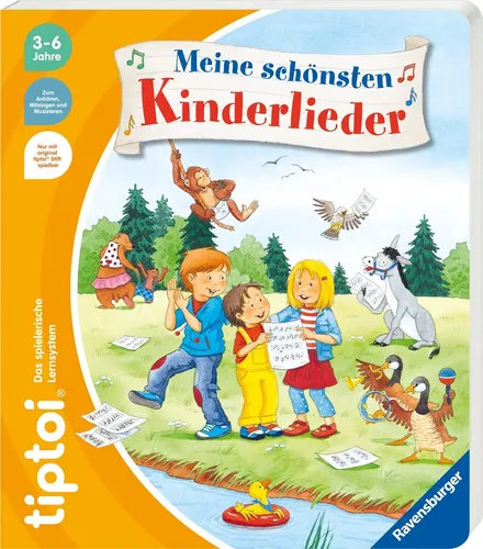 Tiptoi Meine schönsten Kinderlieder interaktiv erleben - Gesellschaftsspiel für Kinder von 4-7 Jahren, fördert musikalisches Lernen mit interaktiven Elementen und 24 liebevoll gestalteten Seiten.