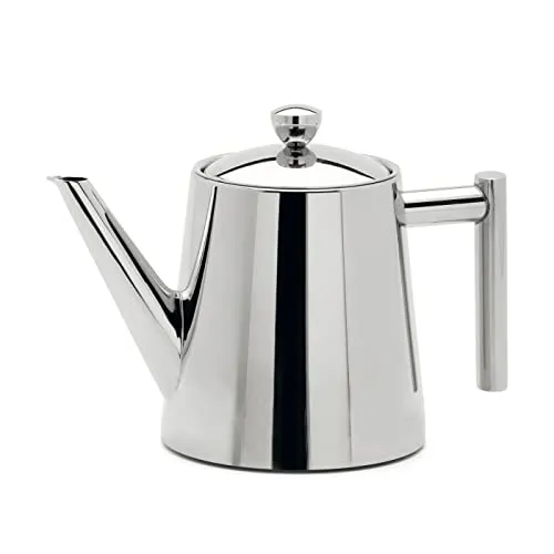 Weis Teekanne mit Teefilter 1,1 L hochglänzend, Edelstahl, Silber, 24 x 14.5 x 17 cm