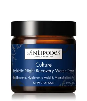 ANTIPODES Culture Probiotic Night Water Cream 60ml - Nachtpflege mit probiotischen Inhaltsstoffen für eine intensive Feuchtigkeitsversorgung und revitalisierte Haut über Nacht.