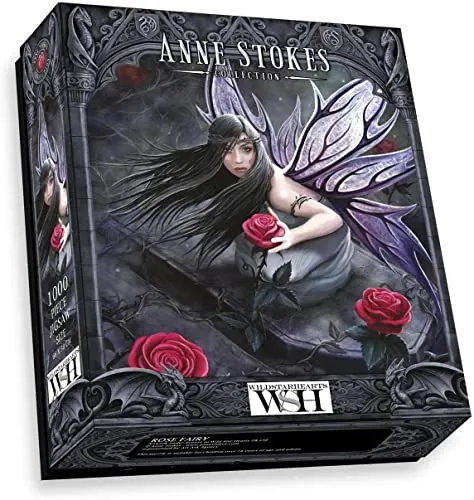 Rose Fairy 1000 Teile Puzzle, Anne Stokes Kunstwerk Gotisch Occult Dark Fantasy Druck (Inklusive Posterpuzzle-Anleitung)