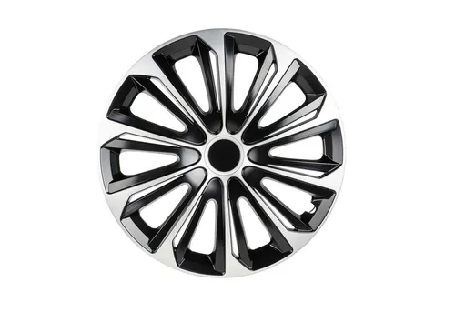 WALSER Zierblende 15705 für 14 Zoll Räder - Auto & Motorrad, stilvolles Design in schwarz/silber für eine ansprechende Optik und Wertsteigerung Ihres Fahrzeugs.