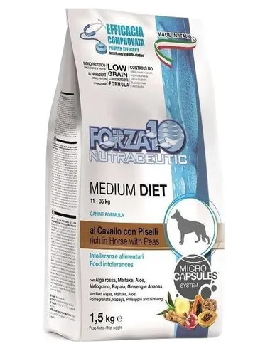 Forza 10 Hund Medium Diet Low Grain Mit Pferd Und Erbsen 1,5 Kg