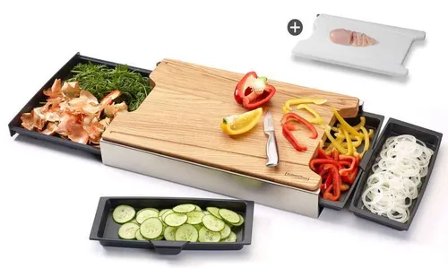 Schneidbox Eiche inkl. Kunststoffbrett, Made in Germany