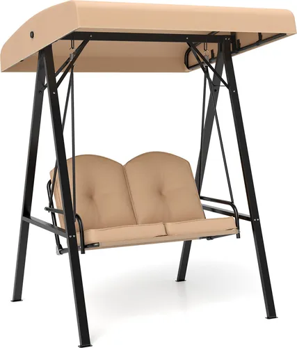 COSTWAY Hollywoodschaukel 2-Sitzer mit Sonnendach