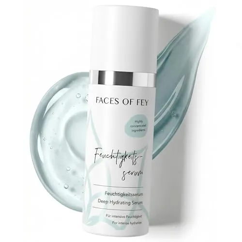 Hyaluron Serum FACES OF FEY für Microneedling - 50ml - Gesichtsserum mit 9-fach Feuchtigkeitskomplex, ideal für Microneedling. Veganes Hyaluronserum sorgt für straffere Haut und mindert Fältchen und Unreinheiten.