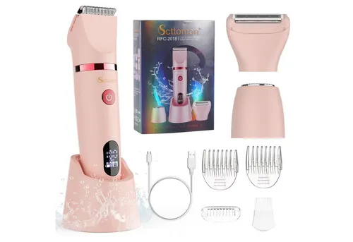 Scttomon Epilierer RFC-2018, Aufsätze: 1 St., Damenrasierer, Gesichtshaartrimmer, 3-in-1, Wet&Dry