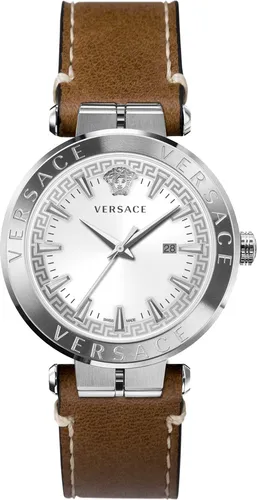 Versace Aion VE2F00121 Herrenuhr 44mm - Armbanduhren mit elegantem Design und Quarzwerk, 5 ATM wasserdicht und Saphirglas für höchste Robustheit – ideal für stilbewusste Herren.