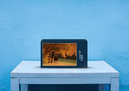 hansepuzzle 22794 - Hochsitz am Waldrand Puzzle, 130 Teile, Natur, 28,7 x 20,0cm mit hochwertiger Aufbewahrung, Kartonbox & Beutel