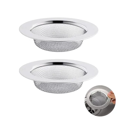 Stück abflusssieb, abflusssieb küchenspüle, Abflusssieb Edelstahl Rostfrei, Waschbecken Sieb Abfluss Spüle, für Küche Netto Senke, Bad Bodenablauf, Dusche Abfluss(7.8CM) 2