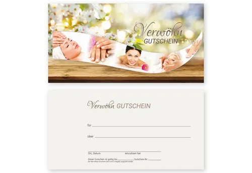 cosmeticPlus Geschenkkarte 50 Gutscheinkarten für Beauty & Kosmetik (zum Verkaufen), beschriftbar