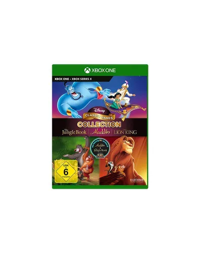 Disney Classic Games Collection - 3 Spiele für XBOne/XBSX [EU Version] - Spiele die besten Disney-Klassiker wie Aladdin, Der König der Löwen und Das Dschungelbuch in einer einzigartigen Sammlung mit 1080P-Grafiken und modernen Funktionen für ein nostalgisches Abenteuer!