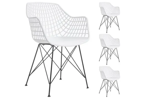 IDIMEX Gartenstuhl ALICANTE (4 St), Gartenstuhl Retro Design Küchenstuhl Stühle Esszimmer 4er Set Kunststo