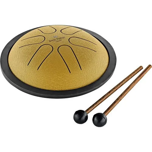 Meinl Sonic Energy Mini Steel Tongue Drum Gold - Percussion-Instrument (6''), beruhigender Klang für Klangtherapie und Entspannung, inklusive Tasche und Mallets, ideal für Zuhause oder im Klassenzimmer.