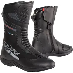 Büse B140 Touring Stiefel schwarz 45 - Motorradstiefel mit Klimamembran, wasser- und winddicht sowie atmungsaktiv. Ideal für lange Touren, bietet optimalen Schutz durch Verstärkungen und eine robuste Anti-Rutsch Sohle.