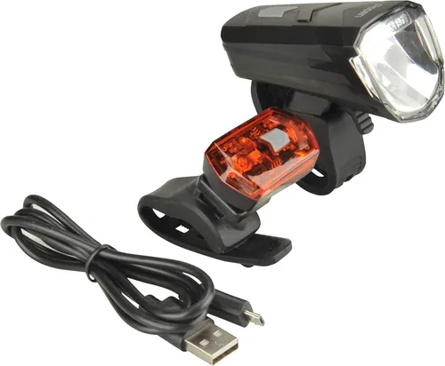 FISCHER LED Leuchtenset 30/15 Lux, Schwarz