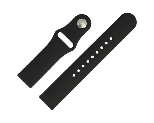 MARBURGER Uhrenarmband 22mm Silikon Fitness Smartwatch XL Extra Lang Schwarz