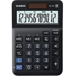 Casio Tischrechner MS-20F 12-stelliges Display Schwarz