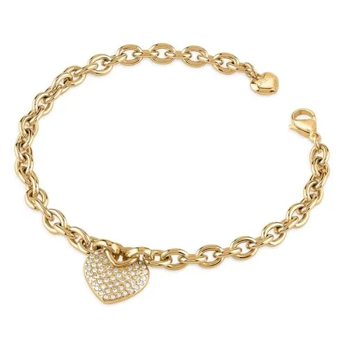 Guess Gliederarmband Heart Pave Bracelet goldfarben in gold von GUESS