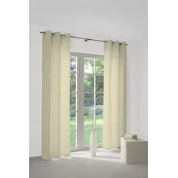 Wirth Vorhang SUNBONE (1 St), Ösen, verdunkelnd beige 132 cm x 225 cm