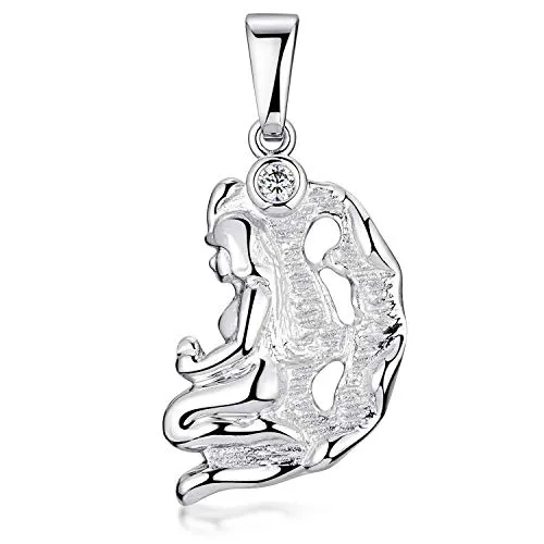 MATERIA Sternzeichen Anhänger Jungfrau aus 925 Sterling-Silber mit Zirkonia Stein KA-467