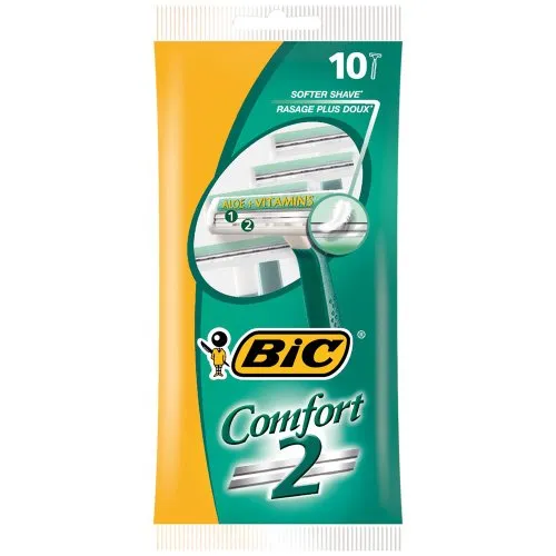 BIC Comfort 2 Plus, Pack 10, Twin Blade Razor