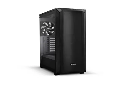 be quiet! Shadow Base 800 Black PC-Gehäuse - Midi-Tower für E-ATX Mainboards mit Seitenfenster, sorgt für leisen Betrieb und optimalen Luftfluss für eine ruhige Gaming-Umgebung.
