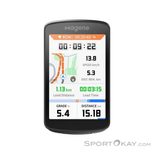 Magene C706 Smart GPS Fahrradcomputer-Schwarz-One Size