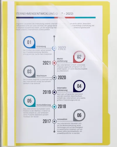 neutral Schnellhefter DIN A4 PVC-Hartfolie gelb 014-2345-030-03