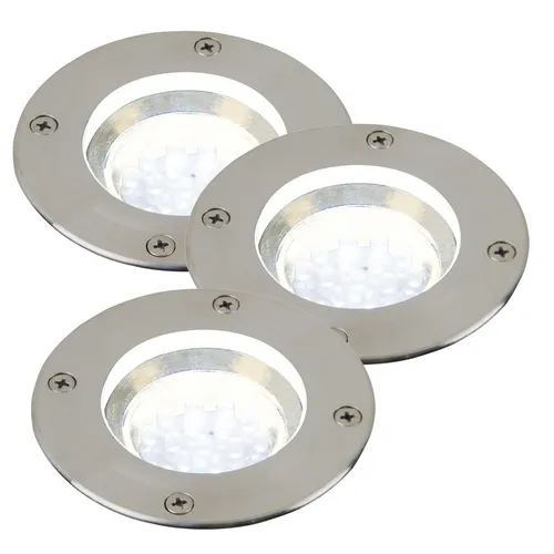 3er Set Bodeneinbauleuchte Tilos Nordlux IP67 Bodenspot Bodeneinbaustrahler GU10