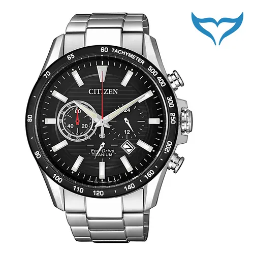 Citizen Silber Herren Armbanduhr CA4444-82E - Armbanduhr aus Titan mit Eco-Drive Uhrwerk, 10 bar wasserdicht und Solar Stoppuhr – ideal für stilbewusste Herren.