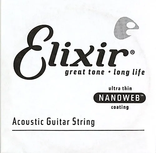 Elixir® Saiten 80/20 Bronze Akustikgitarre-Einzelsaite mit NANOWEB® Beschichtung (.045)