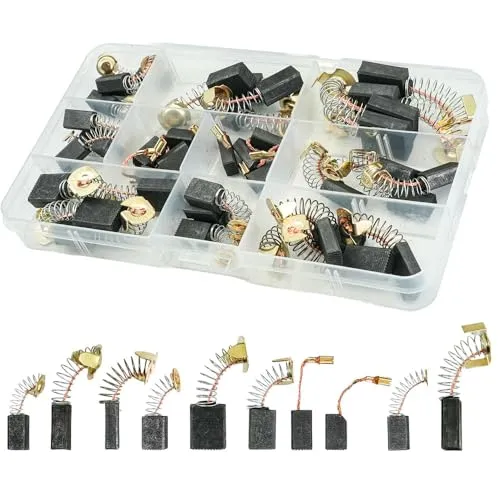 Selyse 40 Stück Kohlebürsten Ersatz für Elektrowerkzeuge, Universelle Motor Kohlebürsten für Bohrhammer, Winkelschleifer, Kreissäge, Robuste Ersatzkohlen für präzise Arbeiten, Lange Haltbarkeit