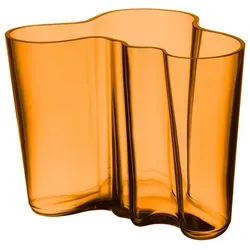 iittala Vase ''Aalto'' in Orange - (H)16 cm in orange von Iittala