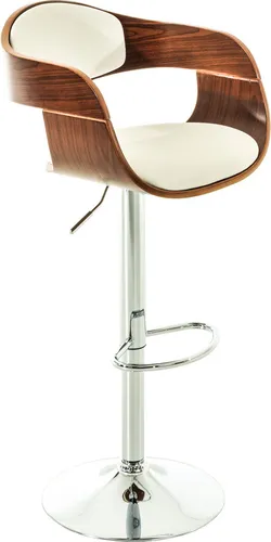 TPFLiving höhenverstellbarer Barhocker Kingsley in weiß von TPFLiving