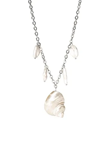 Purelei® Opulent Shell Kette – Muschelkette mit Süßwasserperlen - Ketten für Damen – Eleganter Muschelschmuck mit echten Süßwasserperlen und wahlweise 18K Vergoldung, perfekt für einen maritimen Look im Sommer.