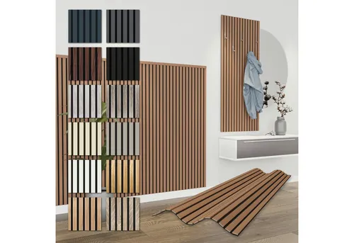 HEXIM Akustikpaneele 138,5x60cm - Schalldämmende Lamellenverkleidung aus MDF und Filz, flexible Montage und modernes Design für optimale Raumakustik