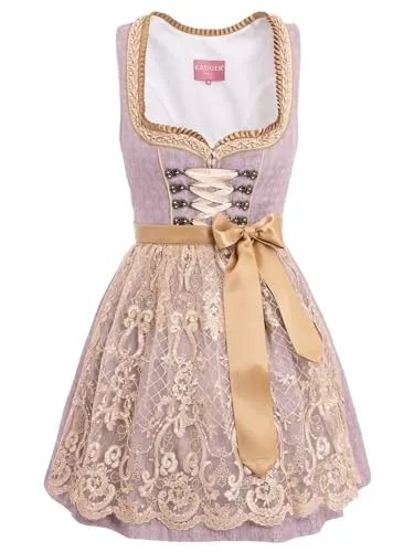 Krüger Dirndl Damen Mini Dirndl 416467 lila 38 in lila von Krüger Dirndl