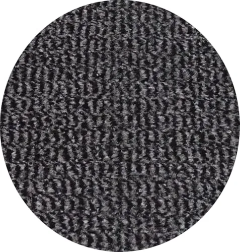 MERTEX runde Schmutzfangmatte mit Kettelkante in schwarz Ø 100 cm in Bern grau