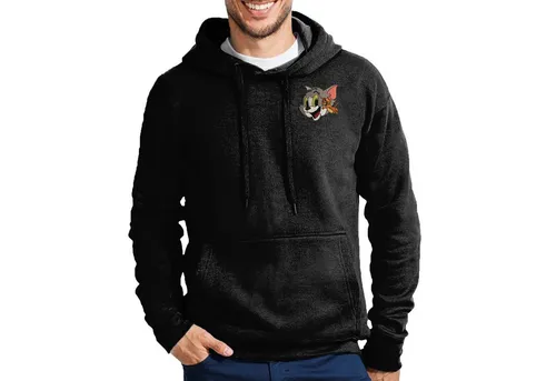 Blondie & Brownie Hoodie Tom und Jerry Hoodie Katz und Maus Comic Herren Retro Vintage Kapuzen Herren Kapuzenpullover Tom und Jerry Patch