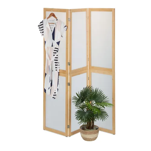Paravent Raumteiler 3-teilig faltbar – Sichtschutzwand aus Bambus - Vielseitiger Paravent mit 3 Paneelen, ideal für alle Zimmer. Zusammenfaltbar, leicht und aus robustem Bambus gefertigt, bietet er effektiven Sichtschutz und flexibles Raumdesign.