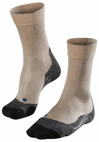 Falke Trekkingsocke TK2 Explore Cool - Beige Damen, Größe 39-40 - Sportsocken mit mittelstarker Polsterung, ideal für warme Wanderungen. Der spezielle Fasermix sorgt für Feuchtigkeitstransport und hohen Tragekomfort, perfekt für blasenfreies Trekking.