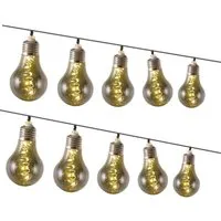 MARELIDA Solar LED-Lichterkette 10 Glühbirnen - Rauchig Grau, 4,5m - Genießen Sie stimmungsvolle Abende mit der MARELIDA Solar LED-Lichterkette. 10 rauchgraue Glühbirnen, 2 Modi und solarbetrieben – perfekt für Garten und Balkon. Automatisches Einschalten bei Dunkelheit für bis zu 6 Stunden.