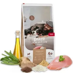 MERA Pure Sensitive Puppy mit Truthahn und Reis (12,5kg) - Hundefutter für empfindliche Welpen, glutenfrei und leicht verdaulich, fördert eine gesunde Entwicklung ohne Weizen und künstliche Zusätze.